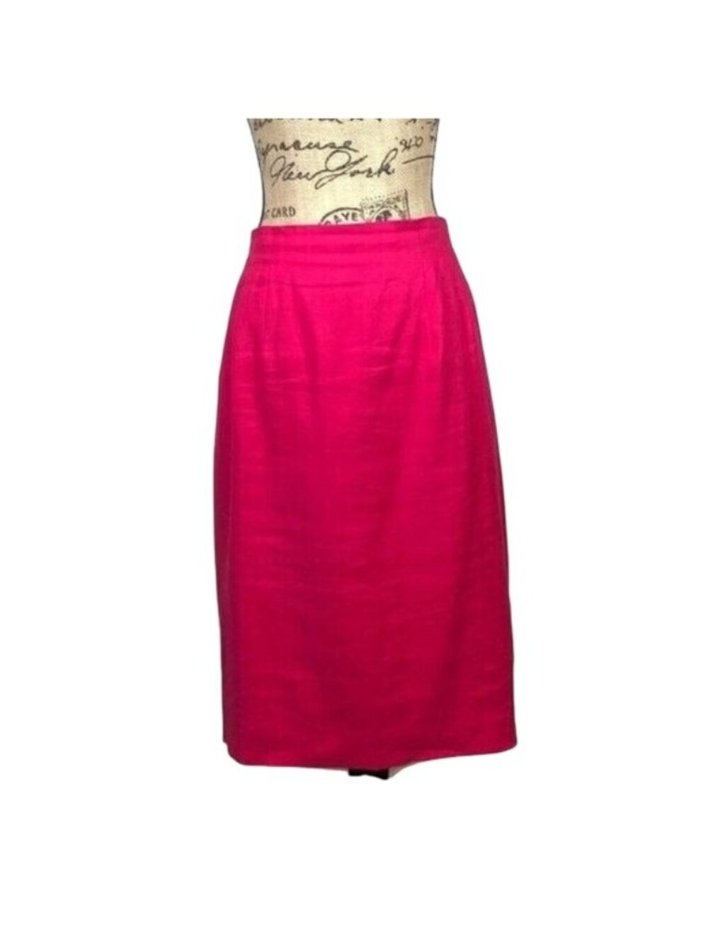Vintage 80/90's Valerie Stevens II Pure Linen Line Stretch Pencil Skirt 16W Pink